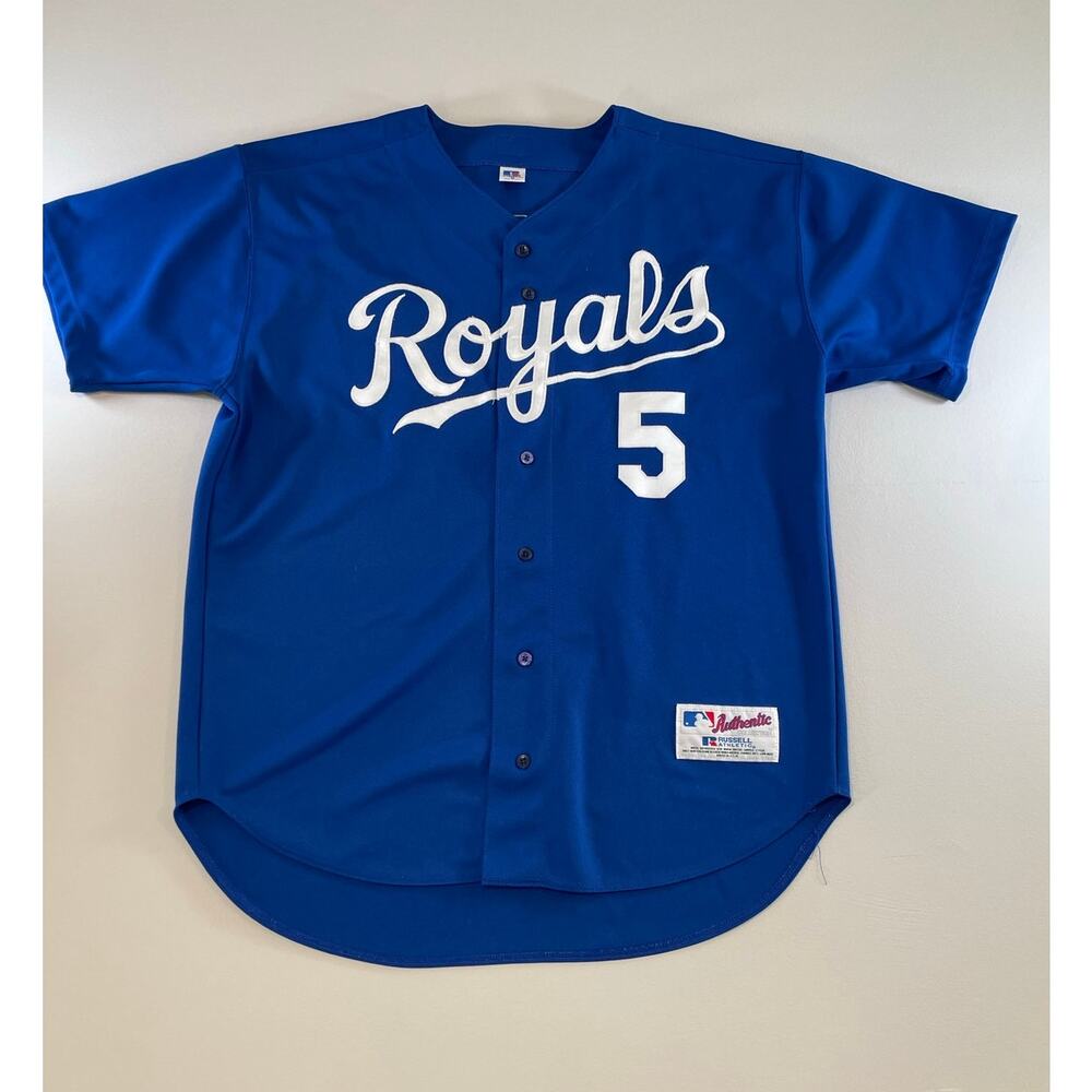 Vintage Russell Athletic KC Royals Brett #5 Authentic Jersey Made in USA Size 48